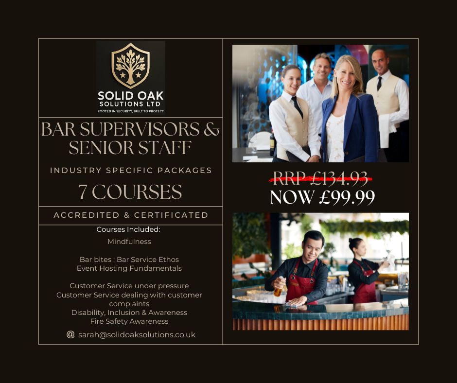 Bar Supervisors & Senior Staff Course